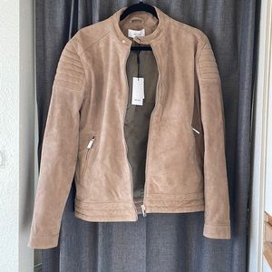 Reiss Goat Leather Moto Style Jacket